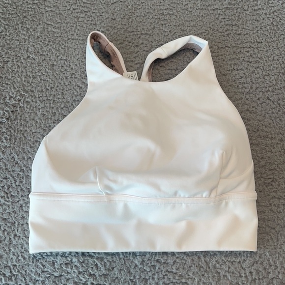 Lululemon Wunder Train Long-Line Bra *Medium Support, C/D Cups White size 4 - Picture 2 of 5